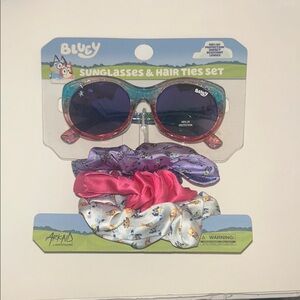 Bluey Sunglasses and Hair Ties Set NWT